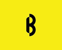 b logotyp design vektor mall