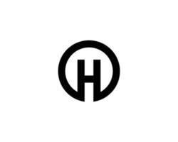 h logotyp design vektor mall