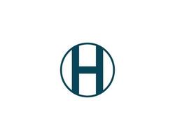 h logotyp design vektor mall