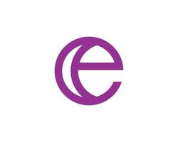 e logotyp design vektor mall