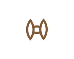 h logotyp design vektor mall