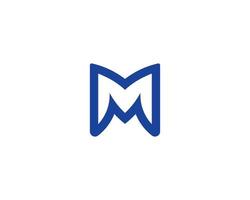 m logotyp design vektor mall