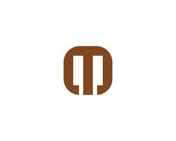 m logotyp design vektor mall