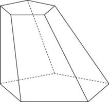 eine Vintage Illustration der verzerrten fünfeckigen Pyramide. vektor