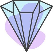 scharfer Diamant, Illustration, auf weißem Hintergrund. vektor