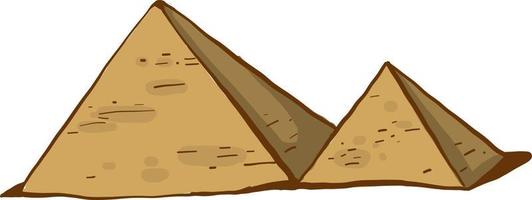 ägyptische Pyramiden, Illustration, Vektor auf weißem Hintergrund