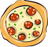 gott pizza , illustration, vektor på vit bakgrund