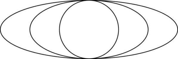 två koncentrisk ellipser, årgång illustration. vektor