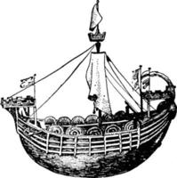 engelsk fartyg, årgång illustration vektor