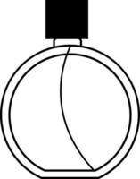 runde Parfümflasche, Symbolabbildung, Vektor auf weißem Hintergrund