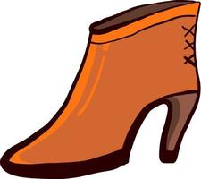 orange kvinna skor , illustration, vektor på vit bakgrund