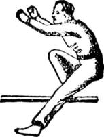 gymnastik vintage illustration. vektor