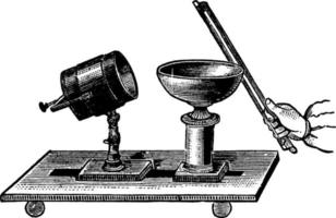 savart klocka och resonator, årgång illustration. vektor