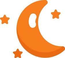 Orangefarbener Mond, Illustration, Vektor, auf weißem Hintergrund. vektor
