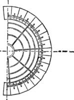 katadiopterisk ljus, årgång illustration. vektor