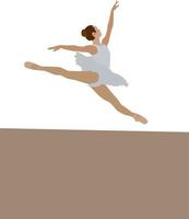 flicka dans balett, illustration, vektor på vit bakgrund.