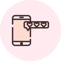 Valentinstag SMS, Illustration, Vektor auf weißem Hintergrund.