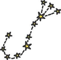 Weltraumkonstellation, Illustration, Vektor, auf weißem Hintergrund. vektor