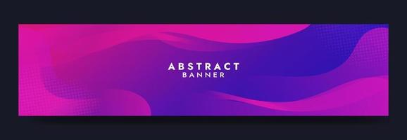 abstrakt violett vätska våg banner mall vektor