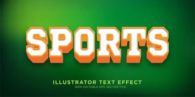 Sport-Text-Effekt-Design vektor