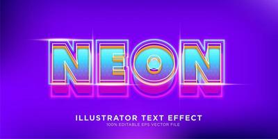 neon retro text effekt design