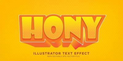 honung text effekt design effekt vektor