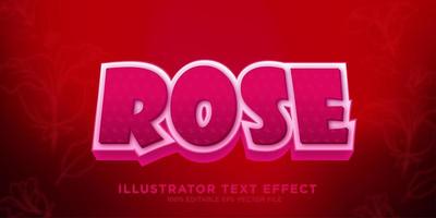 rosa rosa text effekt design vektor