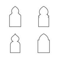 Moschee-Fenster-Vektor-Symbol vektor