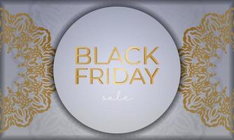 Beige Black Friday Sale Banner mit runder Verzierung vektor