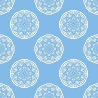Geometrisches nahtloses Muster des Vierpasses, Hintergrund, Vektorillustration in der mintblauen, weichen Türkisfarbe und im Weiß. vektor