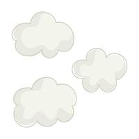 Wolken Himmel Wettervorhersage Cartoon-Design vektor