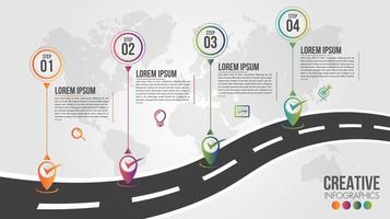 moderne Timeline Infografiken Vorlage Design