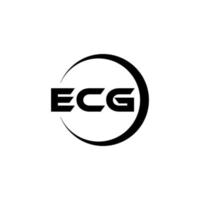 EKG-Brief-Logo-Design in Abbildung. Vektorlogo, Kalligrafie-Designs für Logo, Poster, Einladung usw. vektor