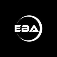 EBA-Brief-Logo-Design in Abbildung. Vektorlogo, Kalligrafie-Designs für Logo, Poster, Einladung usw. vektor