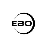 ebo brev logotyp design i illustration. vektor logotyp, kalligrafi mönster för logotyp, affisch, inbjudan, etc.