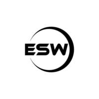 esw brev logotyp design i illustration. vektor logotyp, kalligrafi mönster för logotyp, affisch, inbjudan, etc.