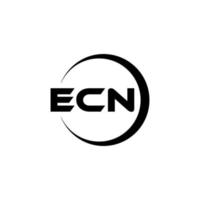 ECN-Brief-Logo-Design in Abbildung. Vektorlogo, Kalligrafie-Designs für Logo, Poster, Einladung usw. vektor