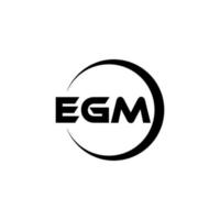 Egm-Brief-Logo-Design in Abbildung. Vektorlogo, Kalligrafie-Designs für Logo, Poster, Einladung usw. vektor