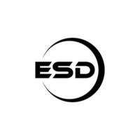 ESD-Brief-Logo-Design in Abbildung. Vektorlogo, Kalligrafie-Designs für Logo, Poster, Einladung usw. vektor