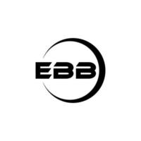 ebb brev logotyp design i illustration. vektor logotyp, kalligrafi mönster för logotyp, affisch, inbjudan, etc.