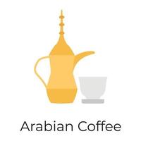 trendiger arabischer kaffee vektor