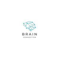 Gehirn-Technologie geometrische Logo-Icon-Design-Vorlage vektor