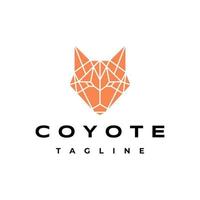 Coyote Head geometrische Logo-Vektor-Icon-Design-Vorlage vektor