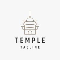 tempel logotyp ikon formgivningsmall vektor