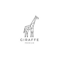 Design-Vorlage für das geometrische Logo-Vektorsymbol der Giraffe vektor