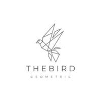 Design-Vorlage für geometrische Logo-Vektorsymbole für Vögel vektor