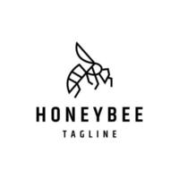 Honigbienen-Logo-Design-Icon-Vorlage vektor