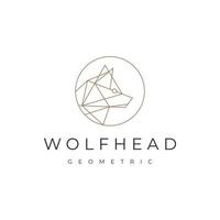 Coyote Head geometrische Logo-Vektor-Icon-Design-Vorlage vektor