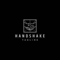 handslag logotyp design ikon mall vektor