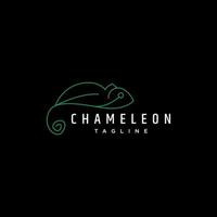 Chamäleon-Linie Kunst-Logo-Design-Symbol-Vorlage vektor